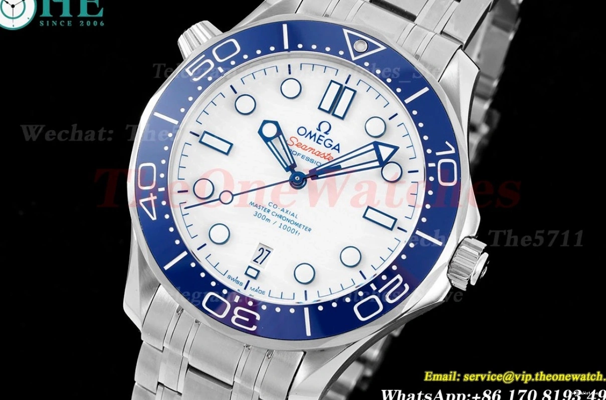 Seamaster Wht A8800 SS SS blue 300m 42mm JVSF 0112